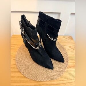 4/$25 • Le Chateau Stiletto Chain Detail Ankle Boots
